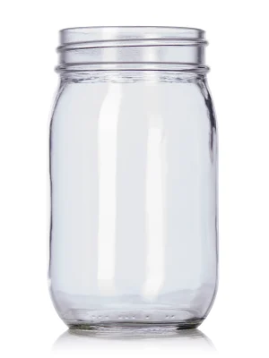 16 oz clear glass jar