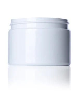 12 oz white PET plastic single wall jar