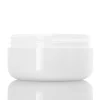 4 oz white PP plastic double wall round base low profile jar 4 oz white PP plastic double wall round base low profile jar