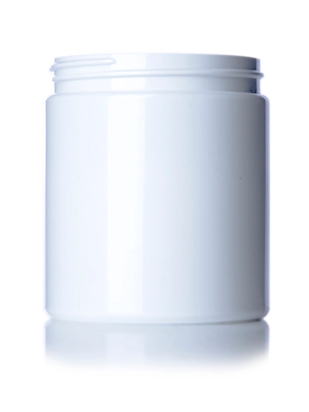 19 oz white PET plastic single wall jar 19 oz white PET plastic single wall jar