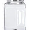 48 oz clear PET plastic square grip container