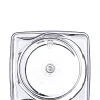 48 oz clear PET plastic square grip container
